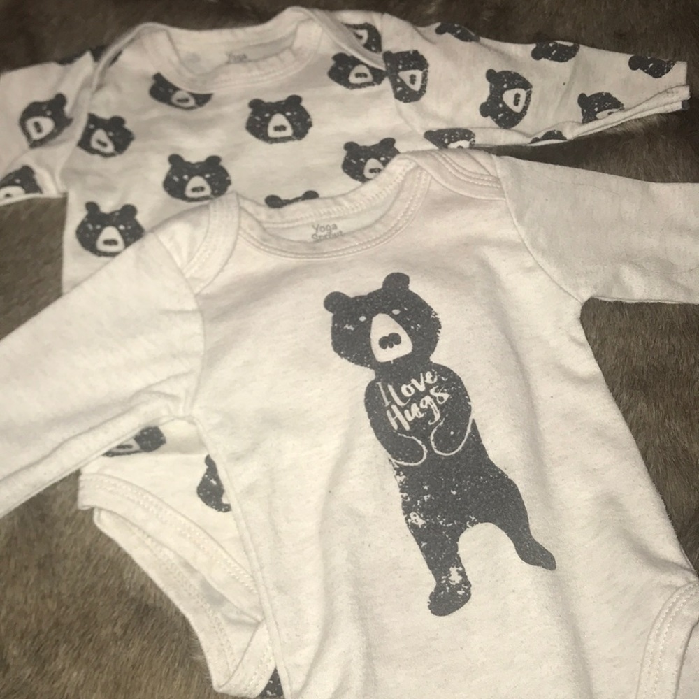 Two Bear Onesies 0-3 Months